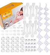 Baby Proof Kit, 83 Packs Baby Proofing Kit Essentials Child Proofing Appliance with Cabinet Locks...