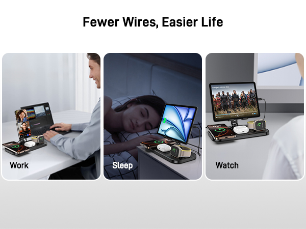3 in 1 wireless charging station 