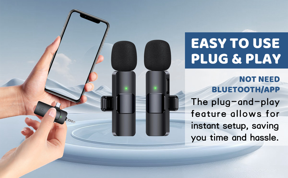 Microphone for iPhone, Android & Camera, USB-C