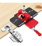 Meticuloso 35mm Concealed Hinge Jig, Aluminum Alloy Hinge Jig, Accurate Locking Hinge Drilling Ji...