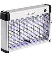 Electric Bug Zapper Indoor, Upgraded 2PCS UV Light, Modern and Stylish Fly Zapper, Fly Trap Up to...