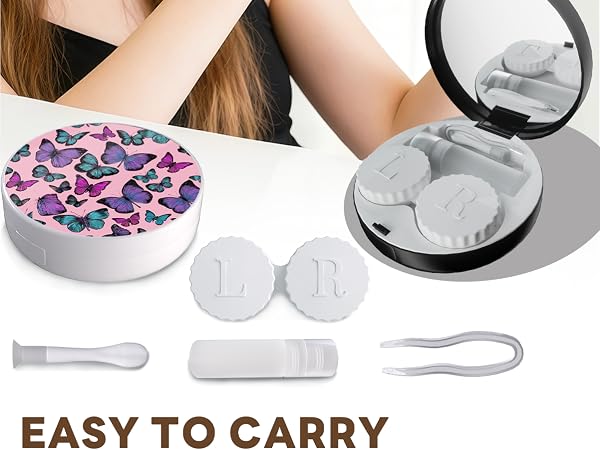 contact lens case, travel contact case, cute contact lens case