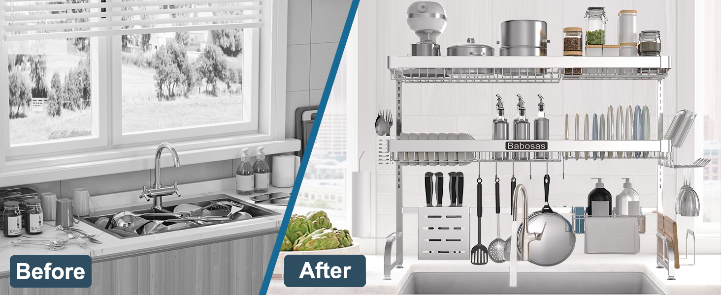 over sink drying rack