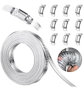Hapric 14 FT Large Hose Clamps +10 Stronger Fasteners Adjustable Worm Gear Band Clamps 304 Stainl...