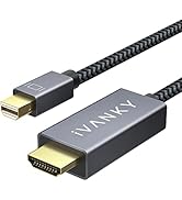 Mini DisplayPort to HDMI Cable,iVANKY Mini DP (Thunderbolt) to HDMI Cable 6.6ft,Nylon Braided,Alu...