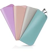 lenpestia Soft Sunglasses Cases 4 Pack PU Leather Eyeglass Cases Glasses Pouch Travel Eyeglasses ...