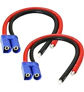 EC5 Male Cable Adapter, EC5 Male Banana Connector with 20cm 10awg Silicone Wire(Pack of 2)