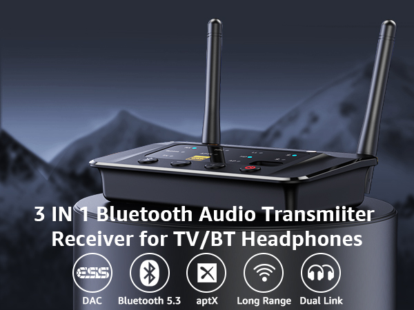 1Mii B03S Bluetooth 5.3 Transmitter Receiver