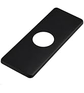 BWE 6.1" Faucet Hole Cover Matte Black Stainless Steel Escutcheon Deck Plate for Bathroom Sink 1 ...