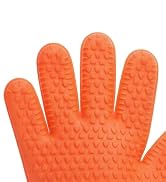 KITCHEN PERFECTION XL Silicone Oven &amp; Griddle Gloves -Extreme Heat Resistant BBQ &amp; Grilling Glove...