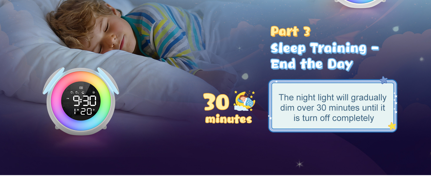PENTASPI Kids Alarm Clock, Ok to Wake Clock for Kids