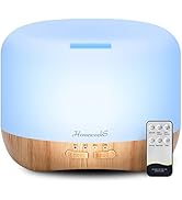 Homeweeks 300ml Essential Oil Diffuser, Quiet Aromatherapy Mist Diffusers for Essential Oils, Woo...