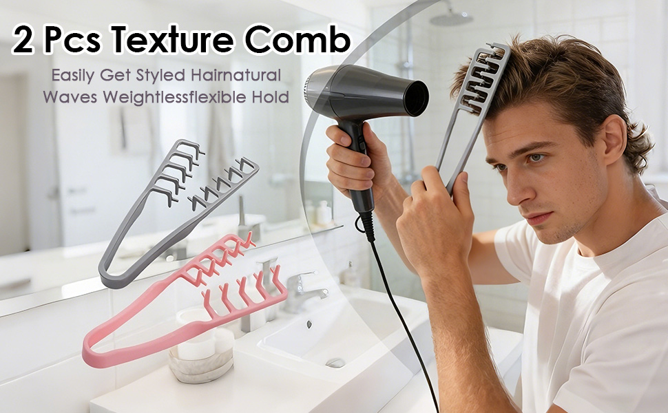 2pcs texture comb