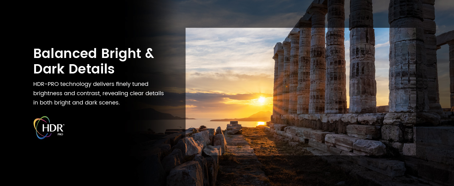 BenQ W2720i projector HDR tone mapping technology for balanced bright and dark details