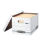 Bankers Box STOR/FILE Storage Boxes, Standard Set-Up, Lift-Off Lid, Letter/Legal, 4 Pack (0070308)