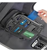 wedfish Upgrade Car Visor Organizer,Multipurpose Car Sun Visor Organizer with Sunglasses Holder f...