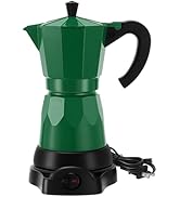 Lemosae Coffee Pot 6 Cup Electric Espresso Coffee Maker Italian Moka Maker 300ml Portable Aluminu...