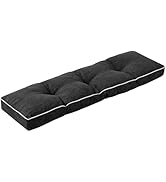 Outdoor/Indoor Bench Cushion, Tufted Patio Chair Cushions Filled with Shredded Foam, 42 x 16 Inch...