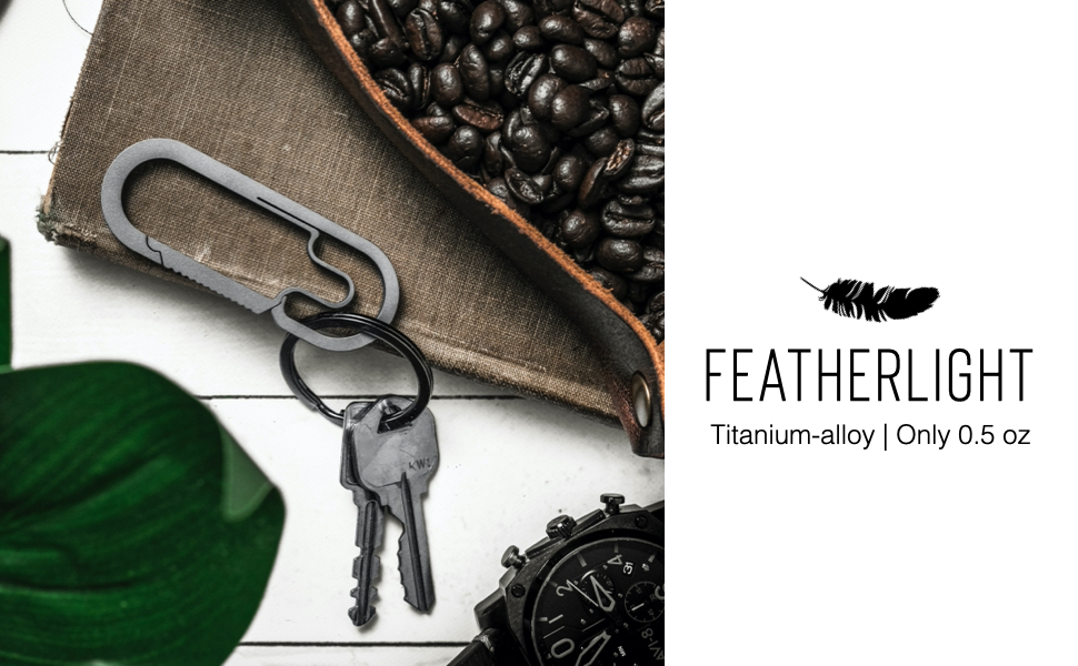Moth mountains camping carabiner titanium hiking bushcraft uberleben keychain