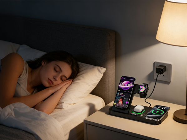 dual iphone charging station