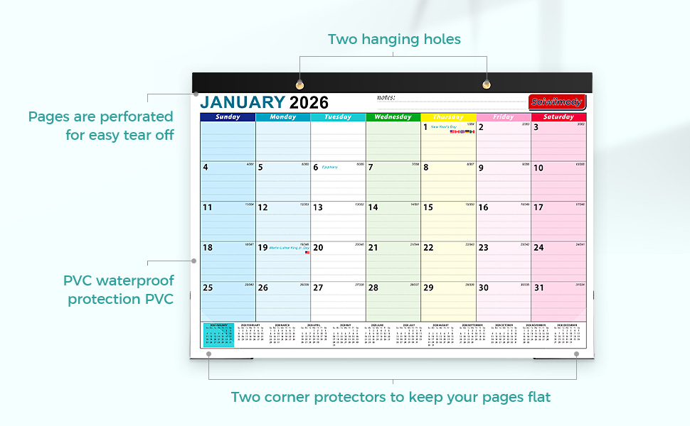 desk calendar 2026