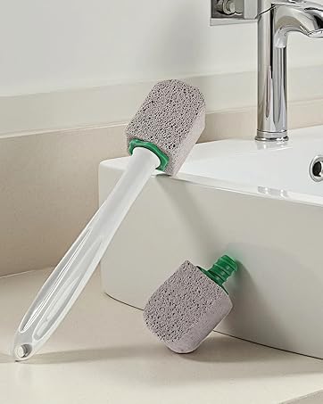 9.5-inch handle keeps hands clean and dry. Reach difficult spots easily.