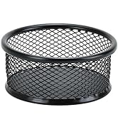 Black Metal Mesh Desk Organizer - Multi-Purpose Clip Holder for Office and School Supplies, Paper...