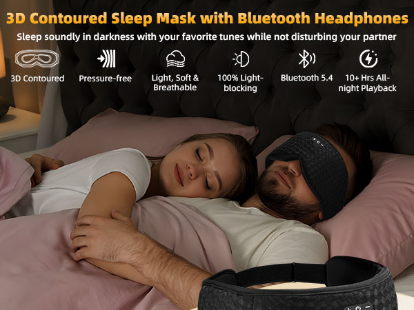 sleep mask with bluetooth headphones