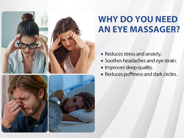 Heated Eye Mask for Migraines Relief, Reduce Eye Strain, Headache Relief and Improve Sleep