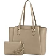 RAINSMORE Laptop Bag for Women 15.6 Inch Work Tote Bags Waterproof Computer Bags Leather Professi...