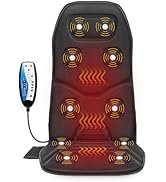 COMFIER Massage Seat Cushion Back Massager with Heat,10 Motors Vibration Chair Pad(Not Shiatsu,Ro...
