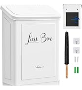 Sealegend Magnetic Lint Bin for Laundry Room with Dryer Lint Brush, Wall Mounted Metal Trash Can ...