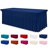 Smiry Spandex Tablecloth, Elastic Fitted Stretch Tablecloth for 6FT Rectangle Tables, Waterproof ...