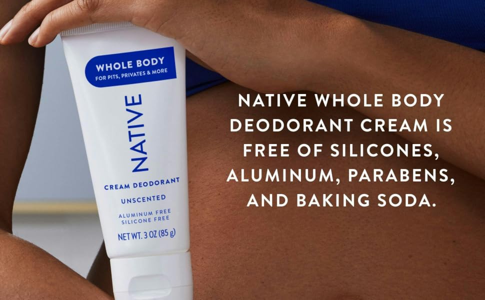 Free of paraben aluminum whole body cream