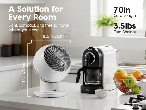 IRIS USA WOOZOO Air Circulator Fan with Remote, Oscillating, 5 Speeds, 82ft Max Air Distance