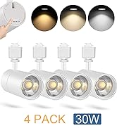 VANoopee 3-Color 30W H Track Lighting Heads Dimmable No Flicker Bright LED Track Lighting Fixture...