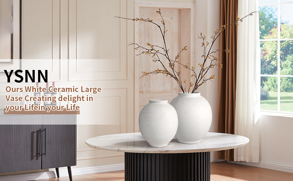 White Ceramic Large Vase