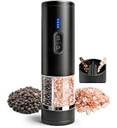 Aotto Electric Salt and Pepper Grinder Set - USB Rechargeable 2 in 1 Automatic Salt and Pepper Gr...