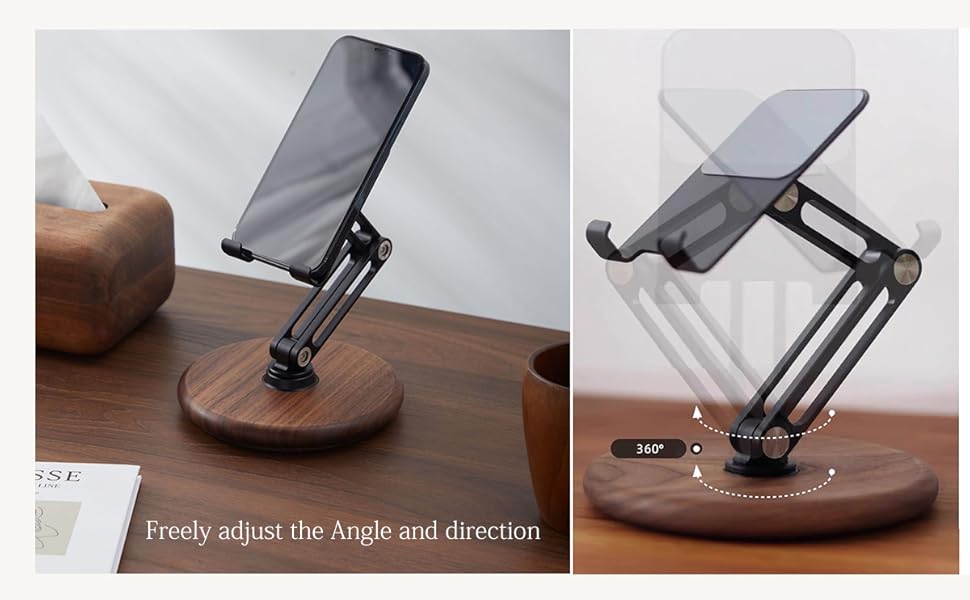 adjustable phone stand; foldable phone stand;360 degree phone stand; 