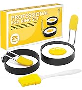 Egg Ring for Frying Eggs and English Muffin - Round Egg Shaper Mold with Anti-scald Handle - Stai...