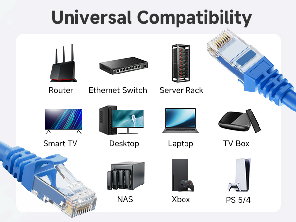 Future-proof ethernet cable Cat6 for reliable wired internet network