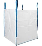 DURASACK Heavy Duty Builder's Bulk Bags 200-Gallon White Woven Polypropylene Contractor Trash Bag...