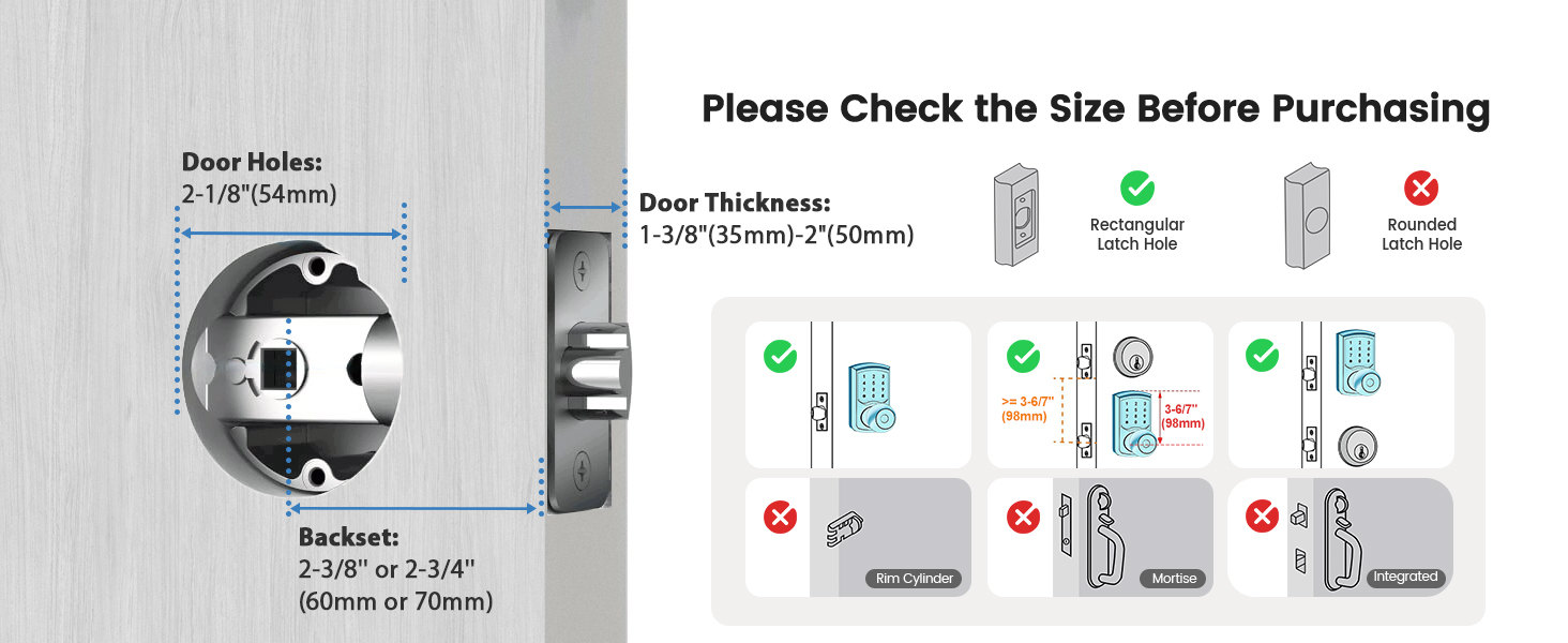 Keyless entry door lock