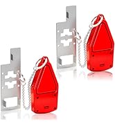 PKLIYH 2 Pack Portable Door Lock for Travel with Alarm, Heavy Duty Security Lock for Hotel Room D...