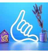 ENUOLI Hand Shape Finger Neon Signs,Hand Gesture Neon Lights for Bedroom USB/Battery Operated LED...
