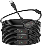 LDKCOK 150FT Active USB Extension Cable 2.0 Male to Female with A Extension chipset Signal Booste...