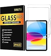 SIBEITU 2 Pack Screen Protector for iPad 10th Generation 10.9 Inch 2022, HD Clear 9H Hardness Tem...