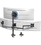 Quad Monitor Mount for up to 49 inch Ultrawides on Top and 27 inch Screens on Lower Brackets,Heav...