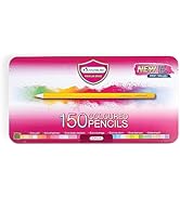 MASTERART Colored Pencils 150 Colors including Pastel Colors, Neon Colors, Metallic Colors, Blend...