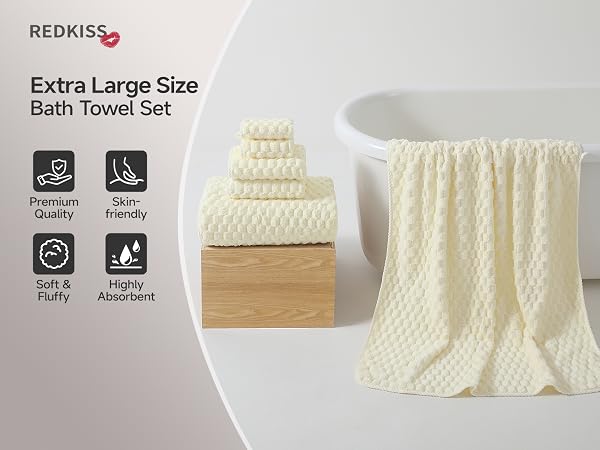 beige bathroom towels set
